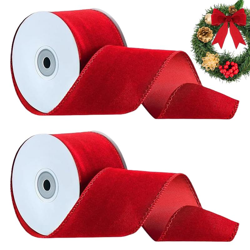 Velvet Ribbon Roll - Emballage de ruban de velours rouge