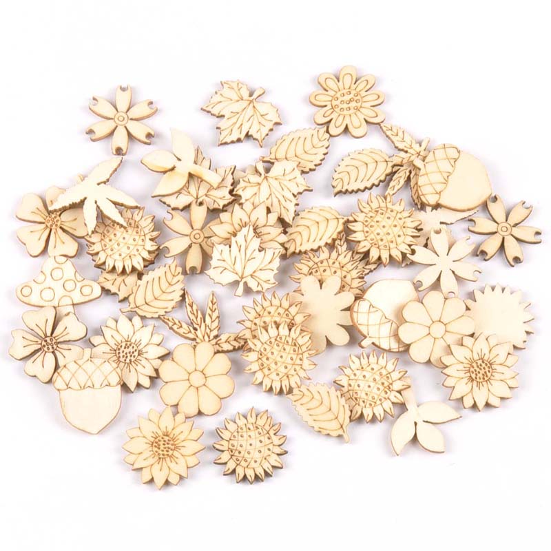 Craft Embellishments - Accessoires de bricolage en bois naturel