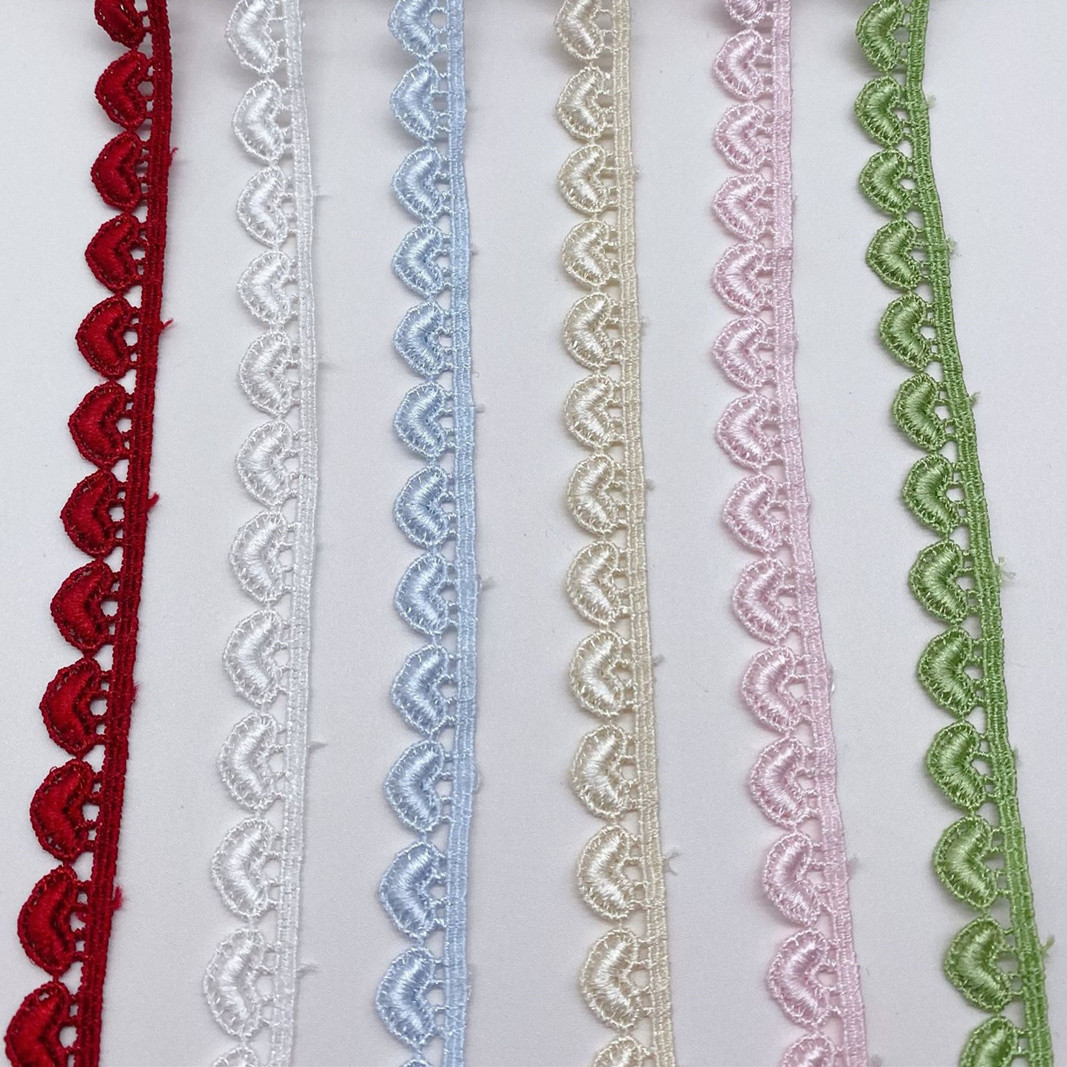 Lace Ribbon Trim - Tissu de dentelle d'amour Adelal multicolore