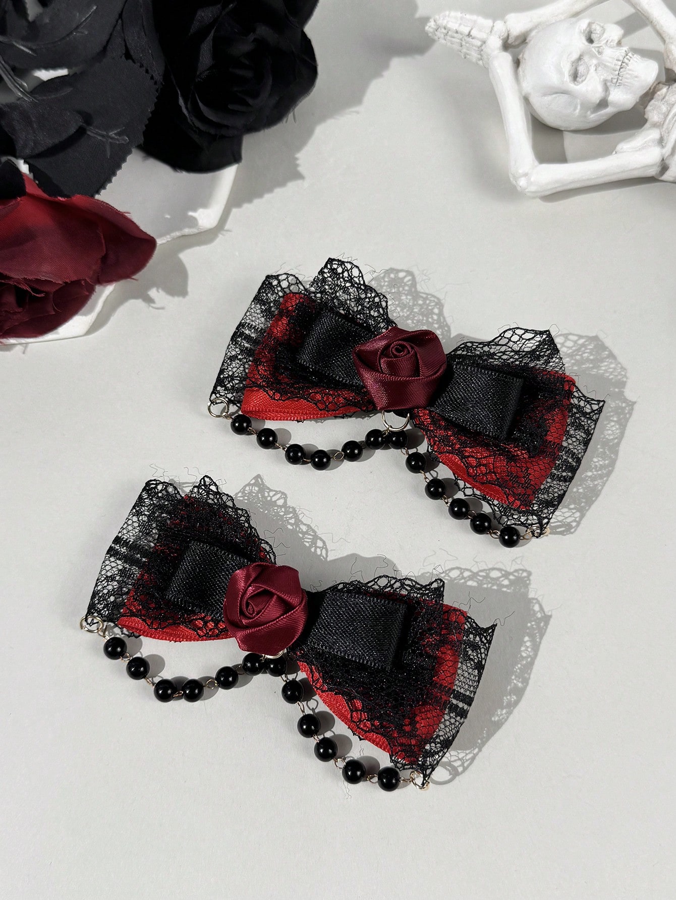 Lace Ribbon Trim - Pince à cheveux pour femme, style