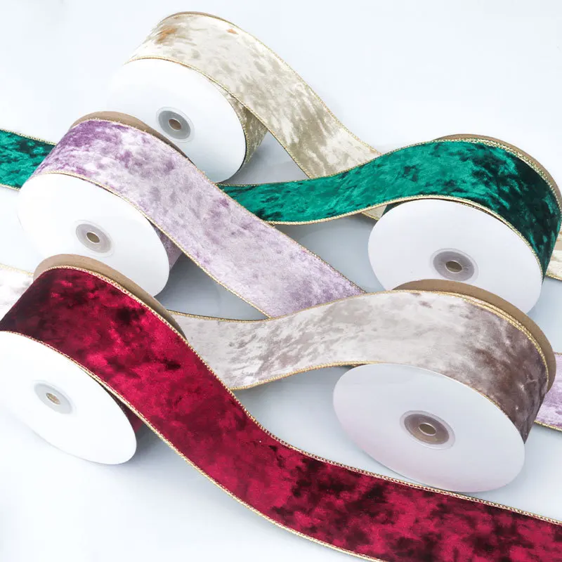 Velvet Ribbon Roll - Ruban métallique en velours réversible à