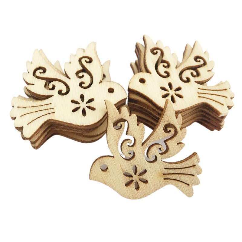 Craft Embellishments - 50 pièces de découpeurs en bois