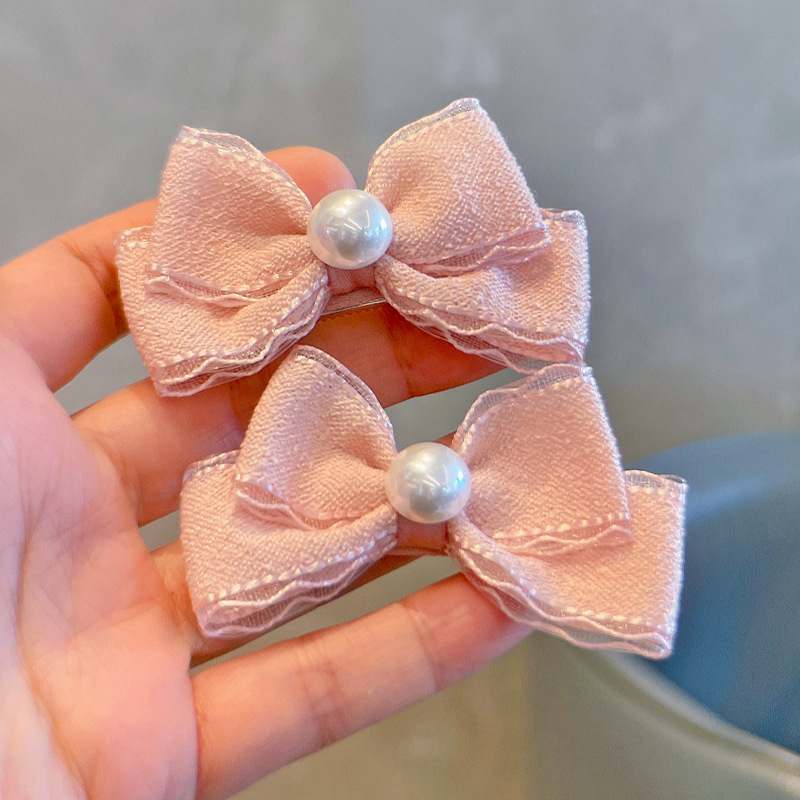 Lace Ribbon Trim - Pinces à cheveux avec nœud en