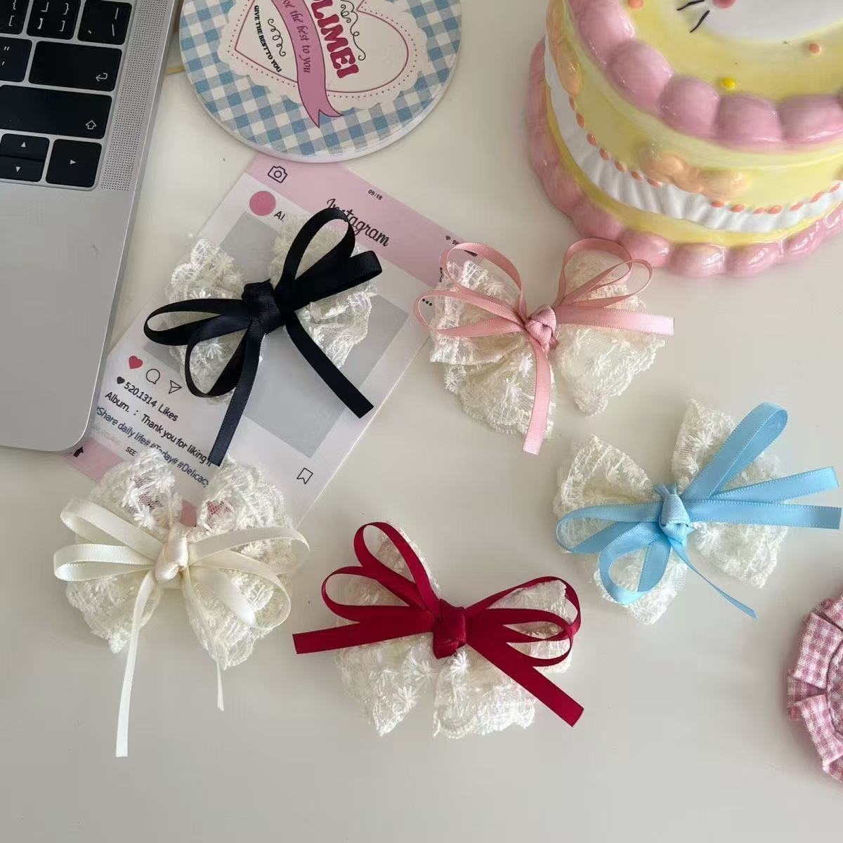 Épingles à cheveux élégantes e - Lace Ribbon Trim avis et prix