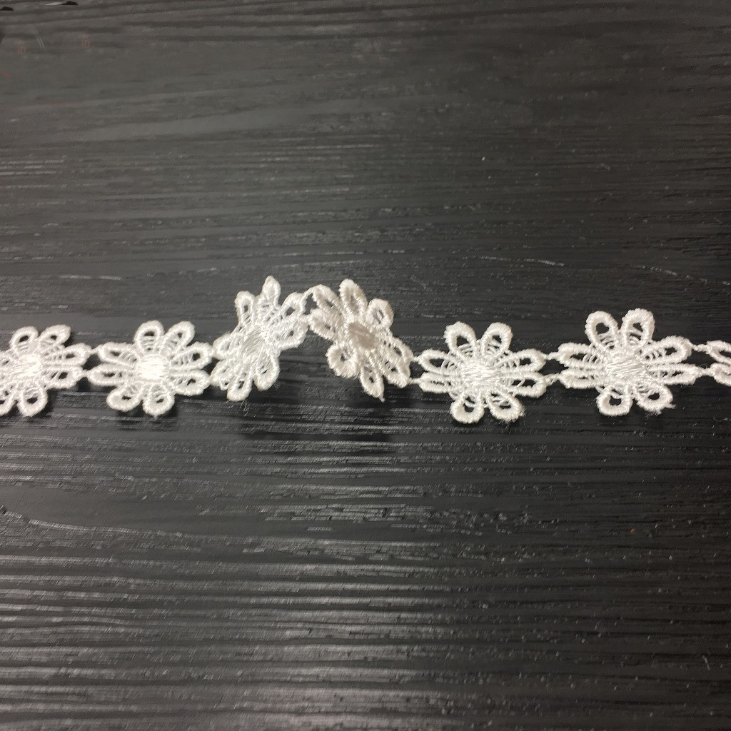 Tissu en dentelle à fleurs cre - Lace Ribbon Trim avis et prix