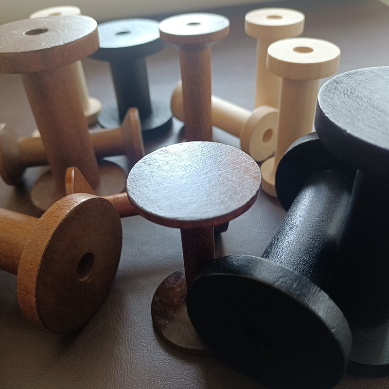 Bobines Vintage en bois nature - Organza Ribbon Spool avis et prix